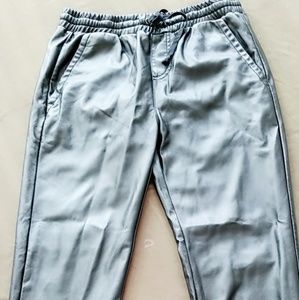 Black pleather jogger